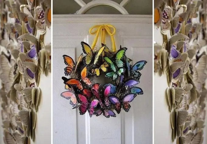 DIY butterfly wreath