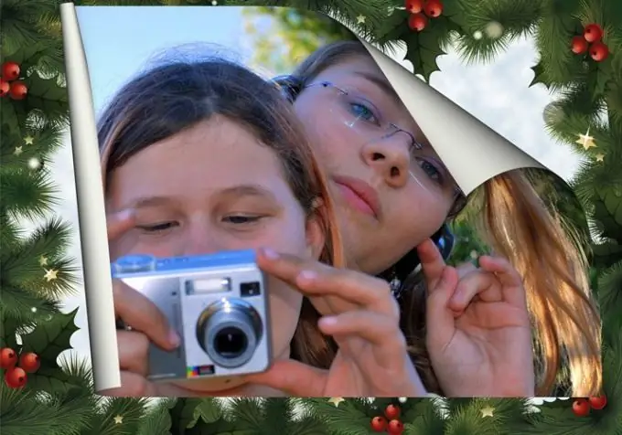 Cómo insertar una foto en un marco navideño