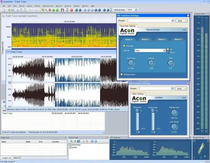 Interface de programme spéciale pour le traitement de la musique