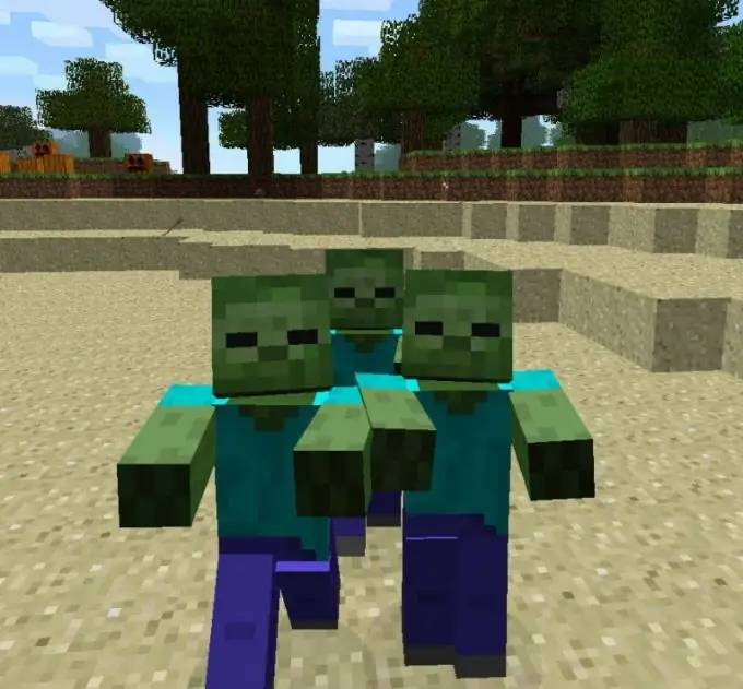 What a zombie looks like in Minecraft