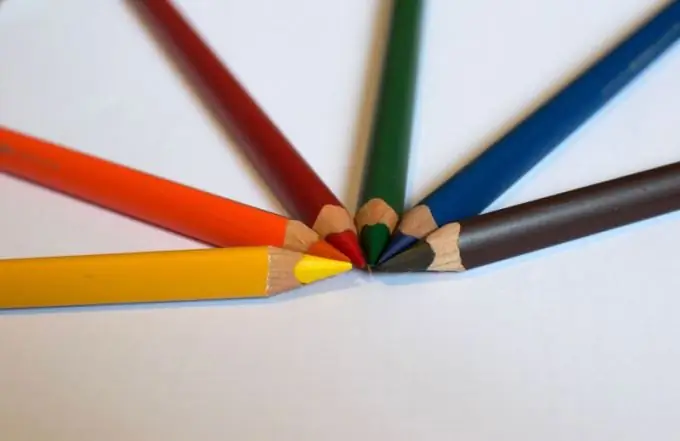 The apple can be drawn with a simple or colored pencil